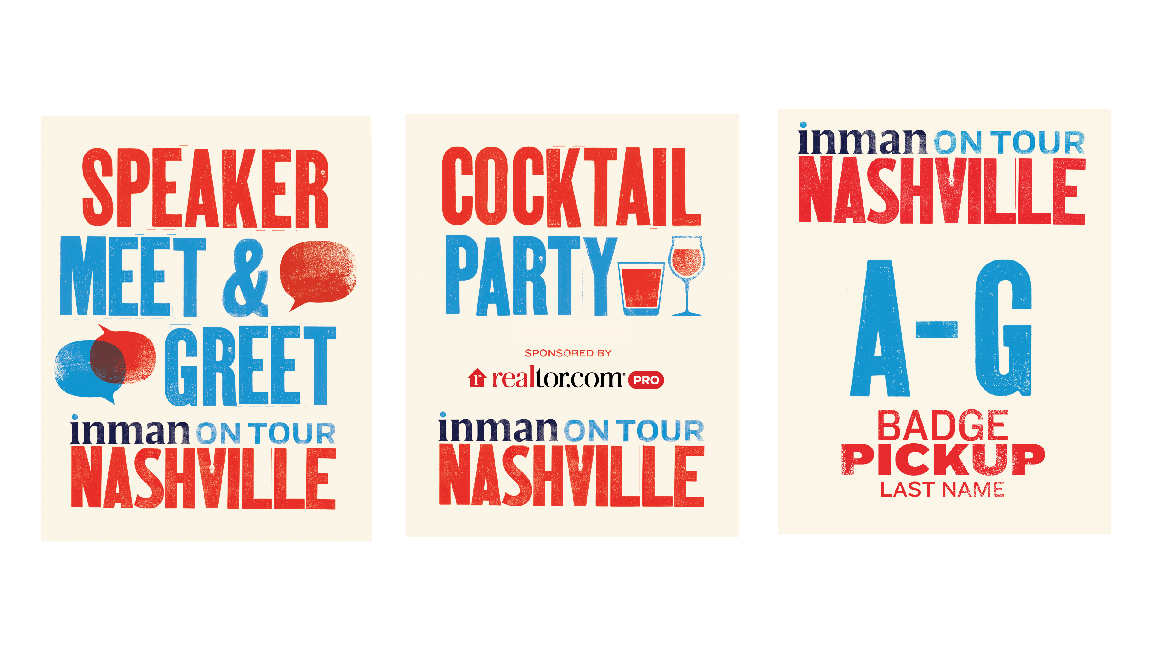 Inman on Tour Nashville — event signage